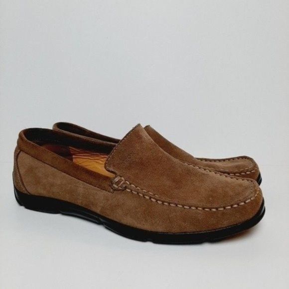 GEOX Respira Driving Loafer Shoes Suede Tan Men's Sz US 9 | Eur 42 - Picture 2 of 13